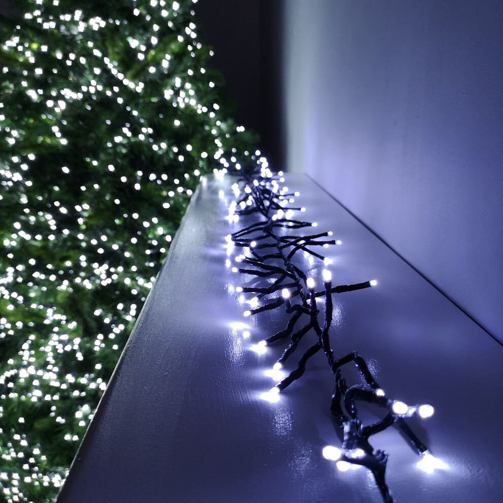 Premier 480 Led (6.2M) Cluster Christmas Tree Lights With Timer - Cool White