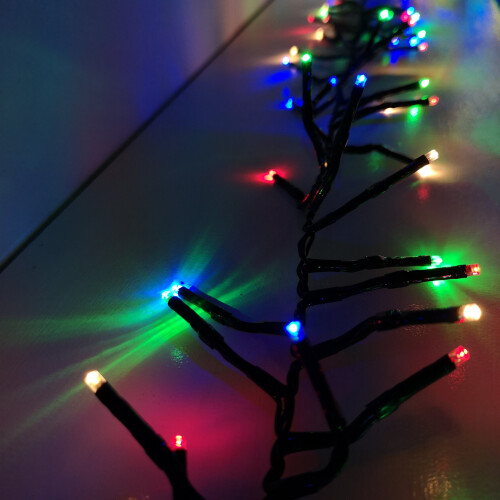 Premier 720 LED (9.3m) Premier Cluster Christmas Tree Lights with Timer - Multi Coloured 2