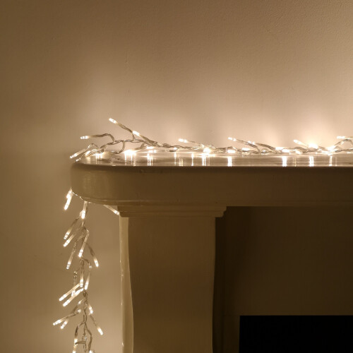 Premier Premier 12.4m Multi Action 960 Warm White LED Cluster Christmas Lights with Timer 1