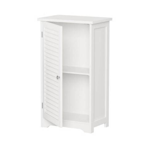 Armario de madera blanco para el baÃo Free Standing 1