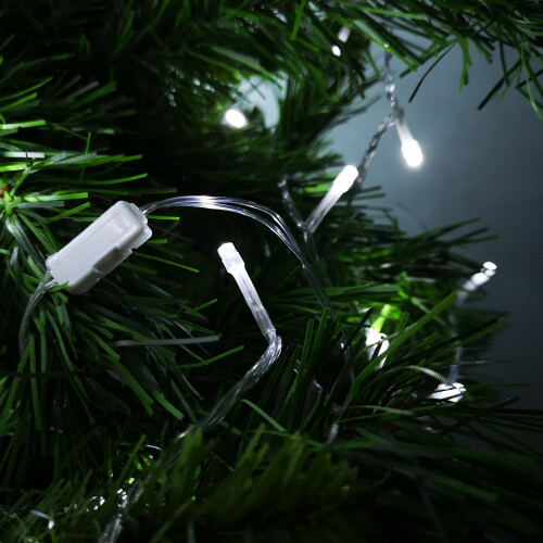 Premier 50 LED 5m Premier Battery 8 Function Outdoor Smart Timer Lights Clear Wire White 2