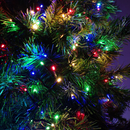 Premier Premier 37.2m Multi Action 3000 Multi Coloured LED Cluster Christmas Lights with Timer 2