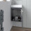 Gloss Grey Wall Mounted 400mm Slimline Vanity Unit Basin Sink Cloakroom Bathroom 3