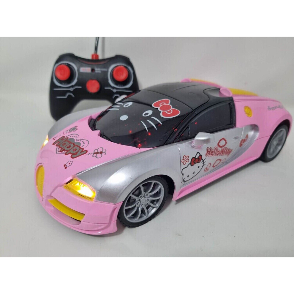 Bugatti Pink Girls Kitty Radio Remote Control Car 1/16 RC Car