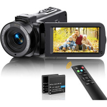 Video Camera Camcorder FHD 1080P 36MP 30FPS YouTube Vlogging Camera Recorder IR Night Vision 16X Digital Zoom 3.0'' 270 Degree Rotation IPS Screen