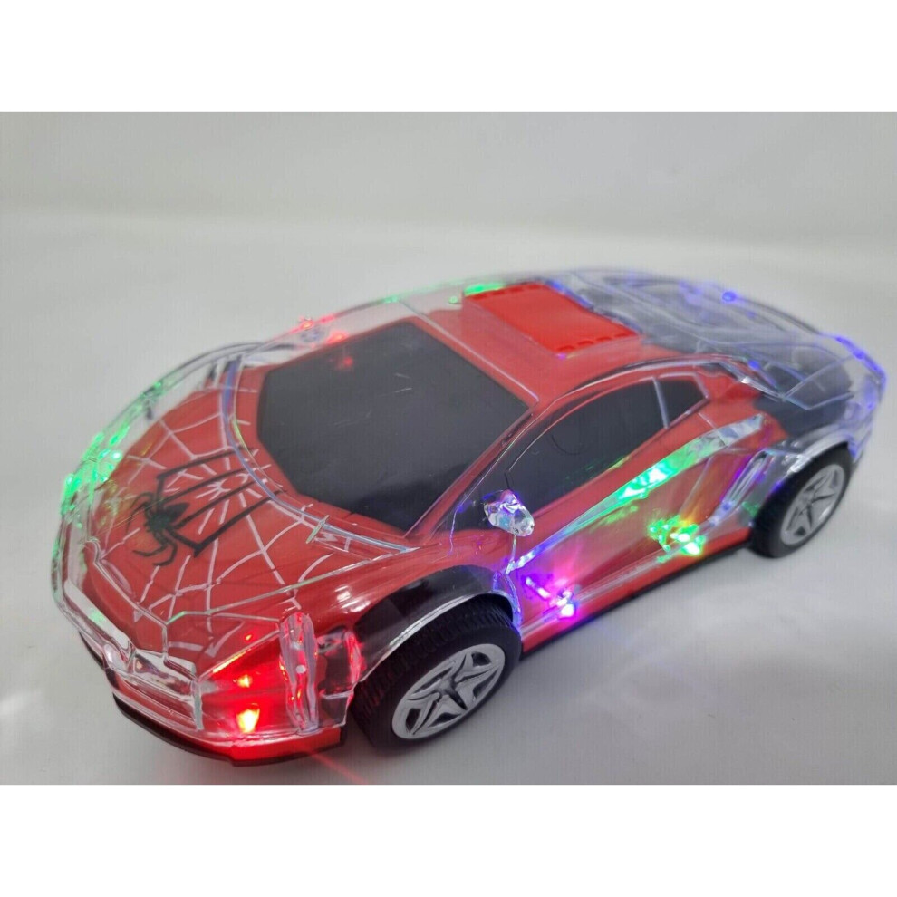 Spiderman Bump and Go Musical Disco Lights Toddler Car For Girls Boys