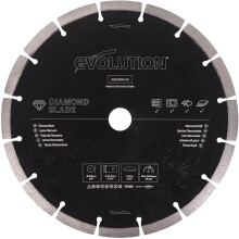 Evolution (D230SEG-CS) - 230 mm Diamond Blade For Disc Cutters - Segmented Edge For Cutting Masonry, Such as Brick, Reinforced Concrete and Stone