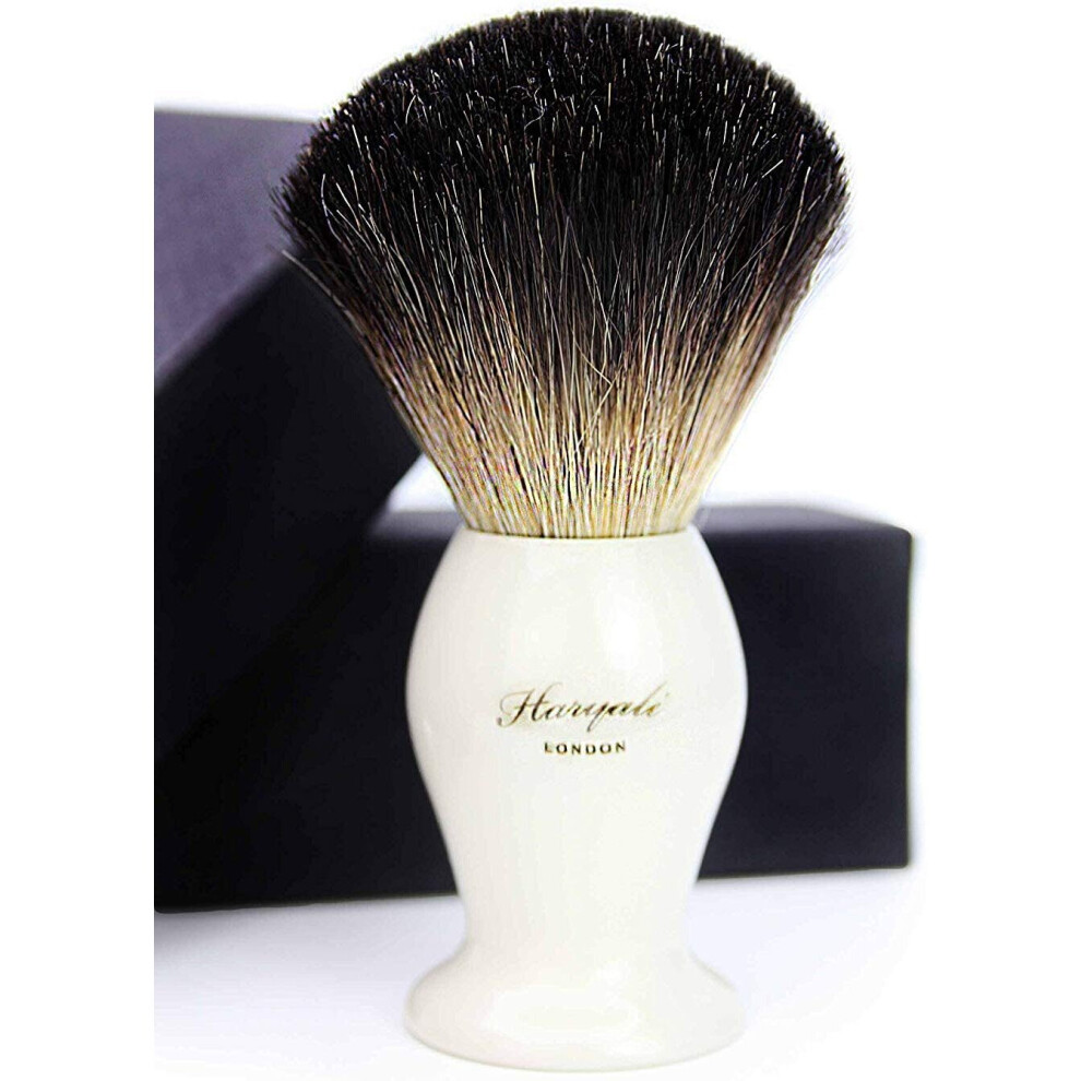 Haryali London Black/Ivory Pure Badger Hair Shaving Brush With The Color Base Comes With The Designer Box Special For Men