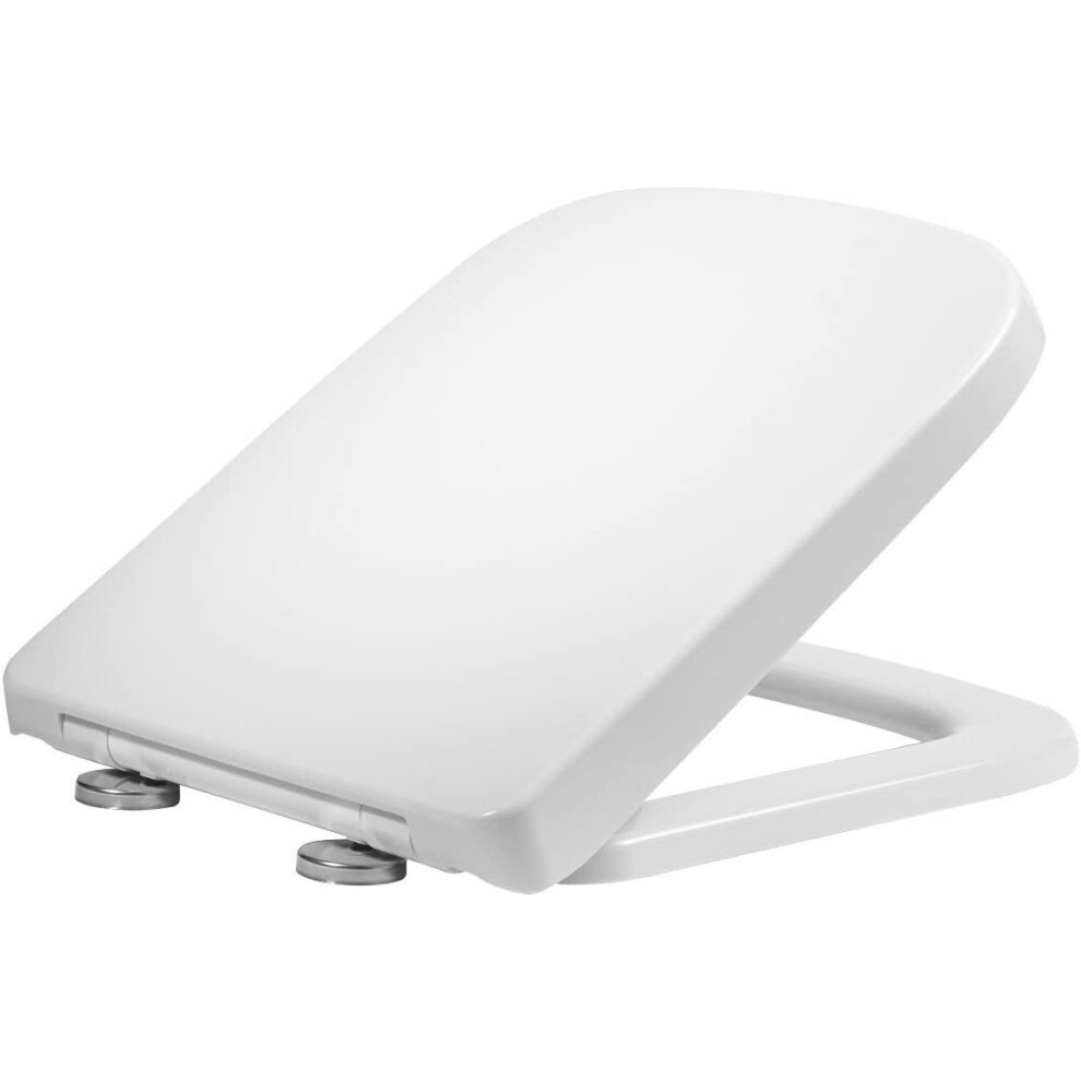 Linear Wrap Over Square Soft Close Toilet Seat - Fits RAK 600, Pura Urban, K-Vit Options 600 & Vitra S20