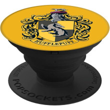 Official PopSockets PopGrip Expanding Stand Ring Holder Finger Grip For Mobile Phones, Tablets, iPads - Hufflepuff