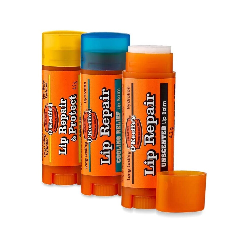 O'Keeffe's Lip Repair SPF15, Cooling Relief, Unscented Lip Balm 4.2g (Pack of 3) - Image 2