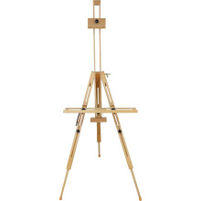 Exerz Field Easel Wooden/Tripod Artist Easel Portable Painting - Beech Wood Studio Easel Foldable - Max Height up to 191cm - Display, Exhibition,