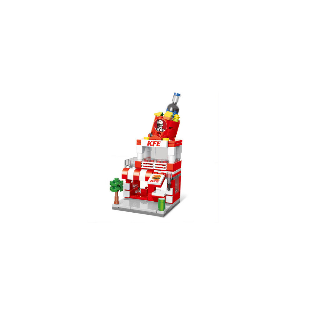 (KFC) Street view toy model building Fit Lego