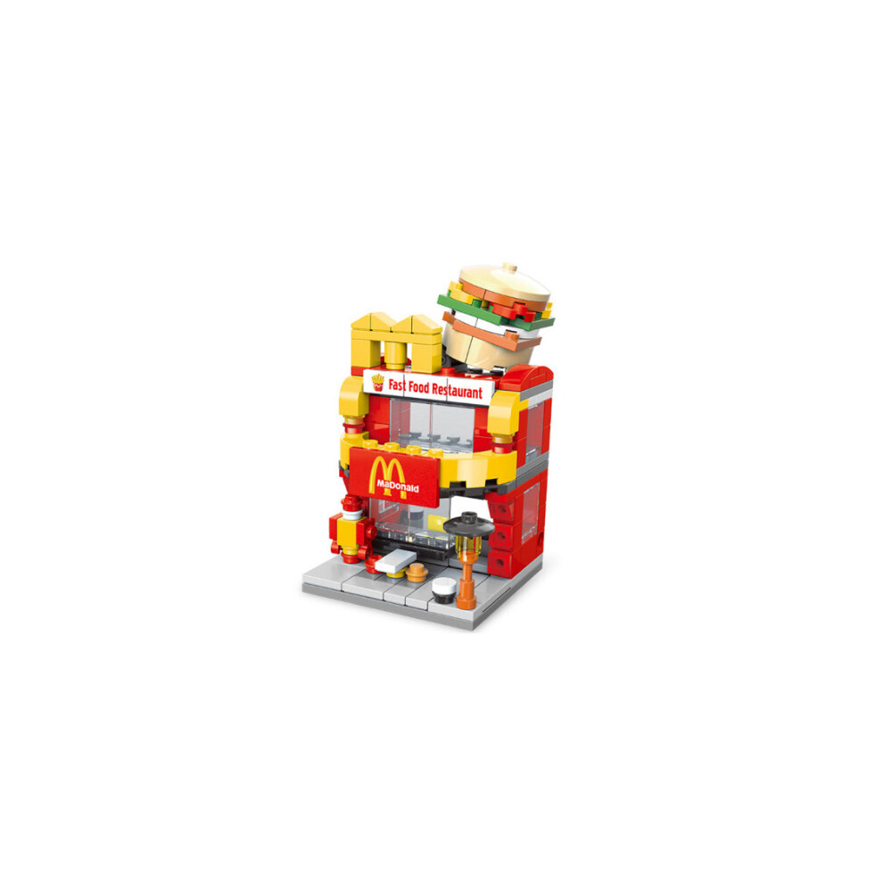 (McDonalds) Street view toy model building Fit Lego