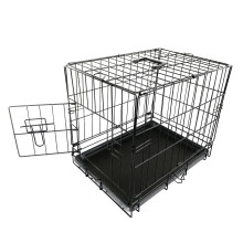 (18 inch) FoxHunter Pet Dog Crate Folding With Door and Tray