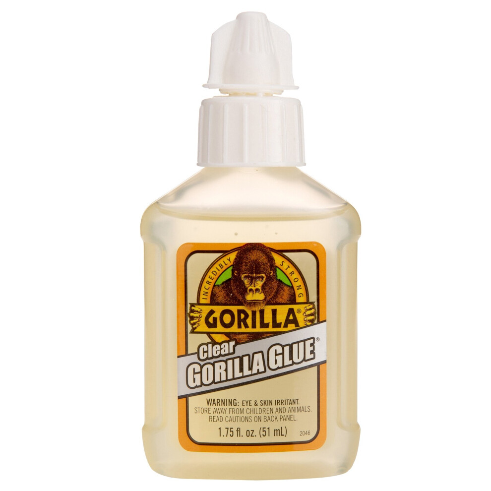 Gorilla Clear Glue Fast-Drying, Crystal-Clear Glue for Multiple Surfaces (51 ml)