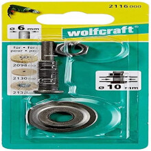 Wolfcraft 2116 Arbor - 10 mm x 6 mm Shank, German-Made Precision (Model 2116000)