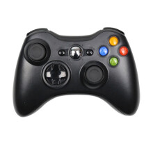 (Wireless Black) 2.4G Wireless Gamepad For Xbox 360 Console Controller Receiver Controle