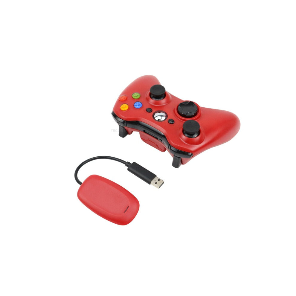 (2.4G ) 2.4G Wireless Gamepad For Xbox 360 Console Controller Receiver Controle Red 5056668847872