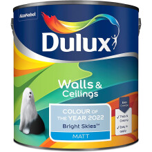 Dulux Walls & Ceilings Matt Emulsion Paint - Bright Skies - 2.5 Litre