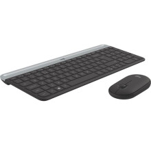 Langaton näppäimistö ja hiiri - LOGITECH - Ohut Wireless KEYB + Mouse Combo WRLS - USB - Langaton vastaanotin - Musta