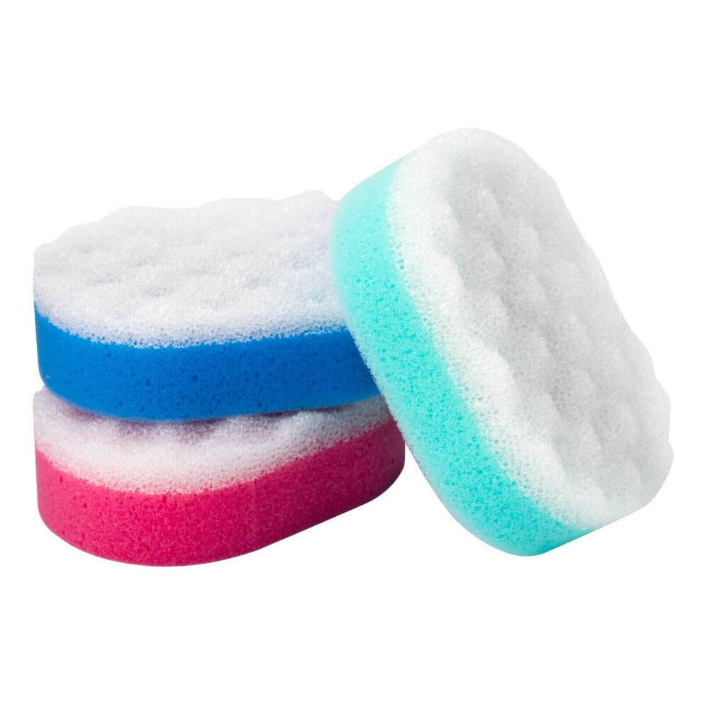 12 Bath Sponges Shower Body Massage Exfoliating Scrub Soft Skin