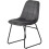 Seconique (Grey Velvet) Athens Medium Oak Effect/Black Rectangular Dining Set with Lukas Chairs - Table with 4 Chairs 4