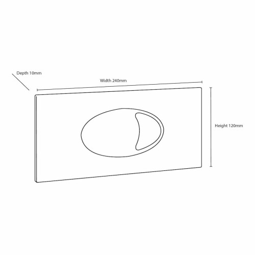 Concealed cistern with square chrome button 2