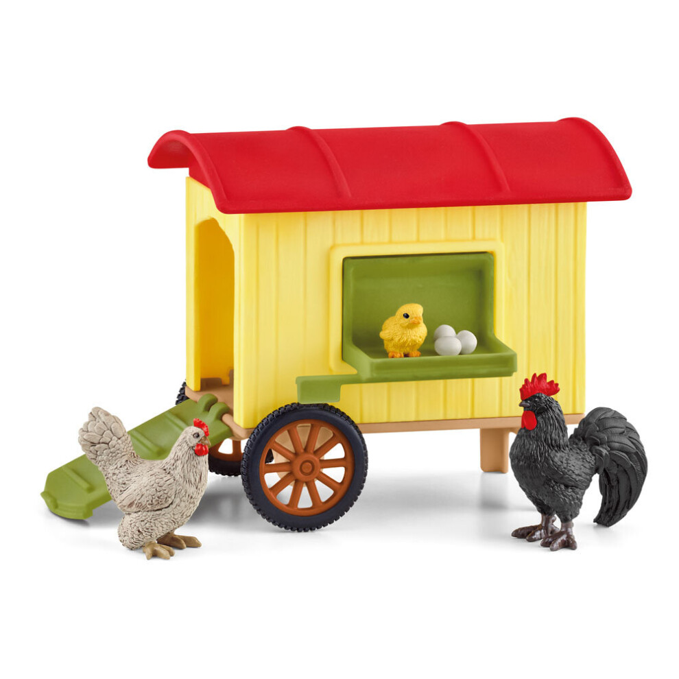 Schleich Farm World Mobile Chicken Coop Toy Playset