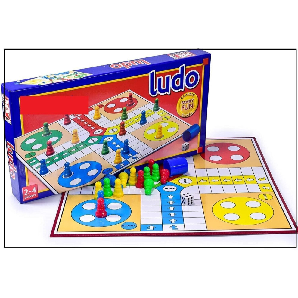 Ludo Board Game - Classic Family Fun for 2-4 Players, Fold-Up Portable, Ages 6+, Perfect Xmas Gift-image-OPC-PB2GDZB-NEW