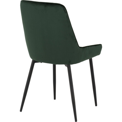 Seconique (Emerald Green Velvet) Athens Medium Oak Effect/Black Rectangular Dining Set with Avery Chairs - Table with 4 Chairs 2