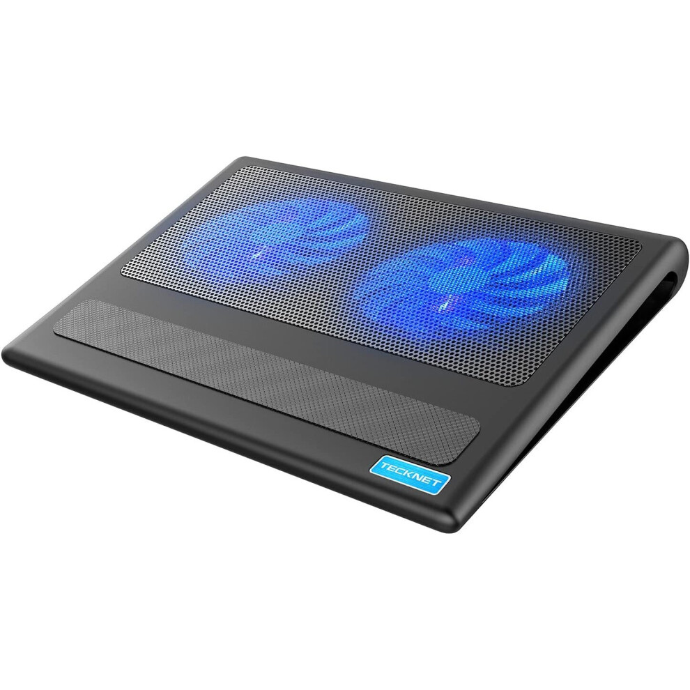 TECKNET Laptop Cooling Pad, 12""-16"" Laptop Cooler with 2 Quiet Fans, Blue - Image 5