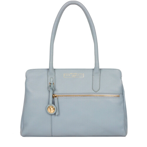 'Darby' Cashmere Blue Leather Handbag 1