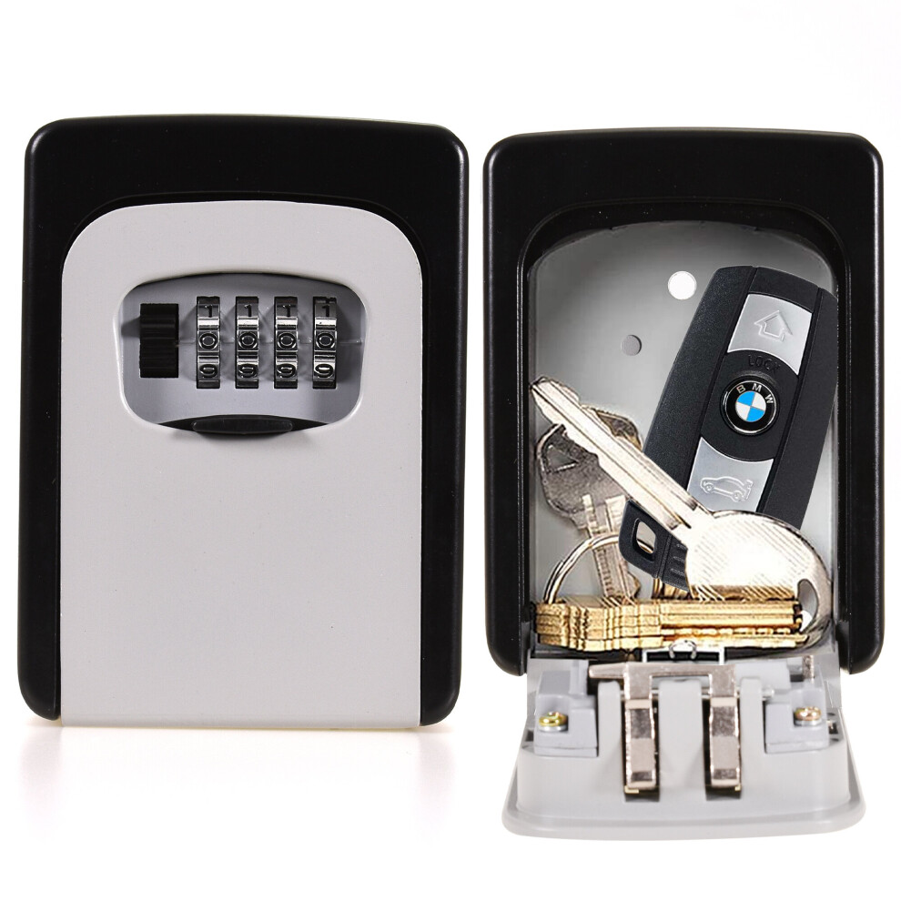 Wall Mounted Door Lock key Safe Box 4-Digit Combination Lock