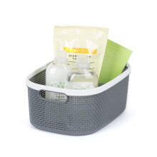 (14L (37X25.5X15CM)) LIVIVO Handy Grey Storage Basket