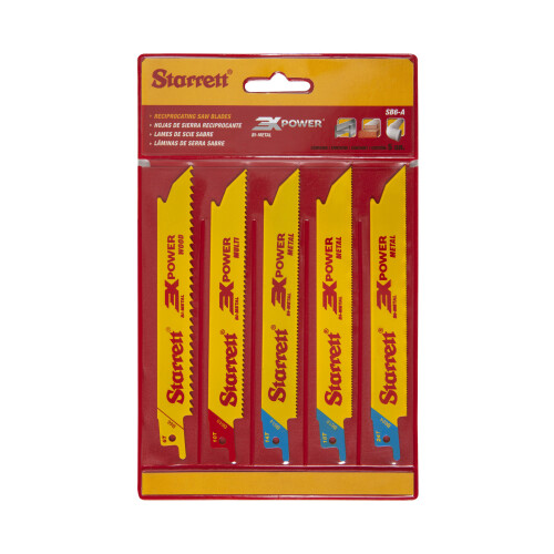 Starrett Starrett Assorted Reciprocating Saw Blades - 152mm (5 Pack) (SA290)