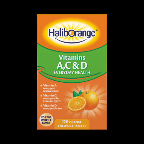Haliborange Haliborange Vitamins A,C & D Chewable Orange Tablets - 120 Tablets