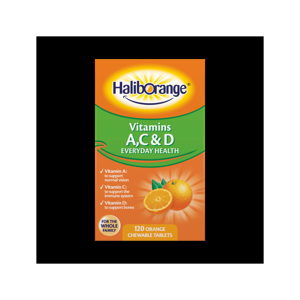 Haliborange Vitamins A,C & D Chewable Orange Tablets - 120 Tablets