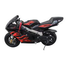 Orange Mini Pocket Bike 49cc Petrol 2-Stroke - Off-Road Moto Racer, CE & UKCA Approved, 35-45km/h, 65kg Max Load