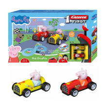 (Peppa Pigs) Carrera Slot Racing 2 Person On The Track Race Set