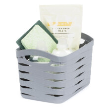 (13L Medium) LIVIVO Handy Storage Basket - Plastic Crate for School, Office & Kitchen