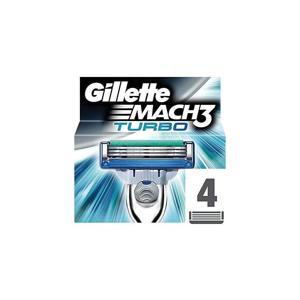 Gillette Mach3 Turbo Pack of 4 Spare Blades