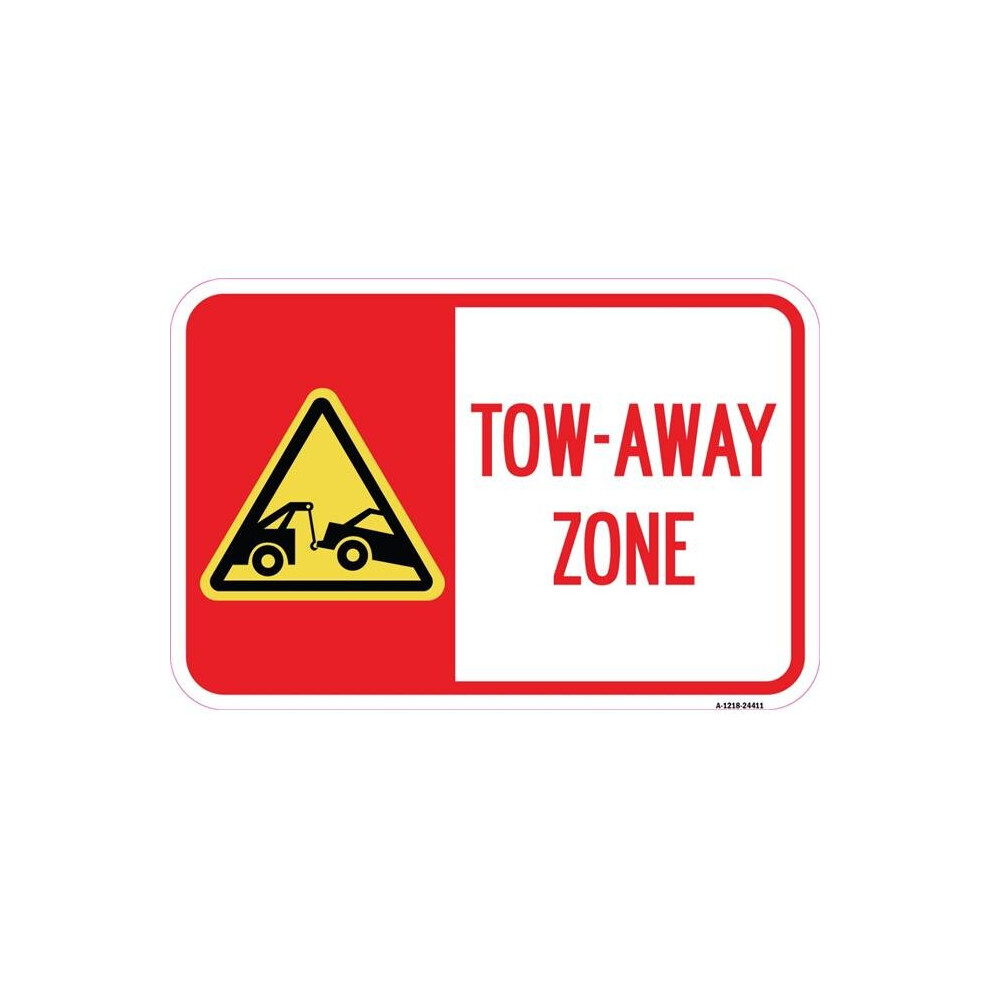 SignMission A-1218-24411 12 x 18 in. Aluminum Sign - Tow-Away Zone with Graphic-image-OPC-PB2H886-NEW