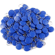LUCINE 100pcs 125KHz RFID Keychains RFID Proximity Tag Blue Key fobs for Door Entry Access Control System TK4100/EM4100 (100IDPCS-Blue)