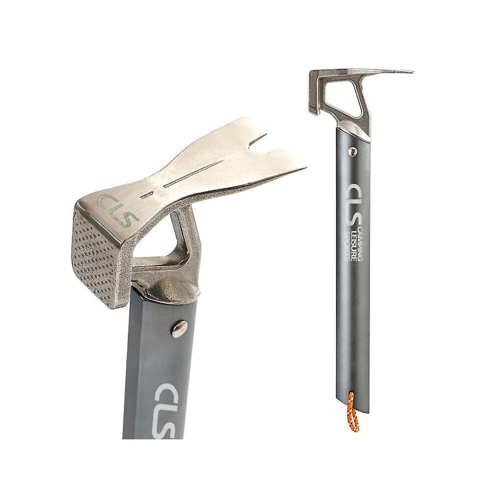 (Silver) Tent Hammer Stake Remover Multifunctional Nail Puller For Outdoor Camping 768679804595