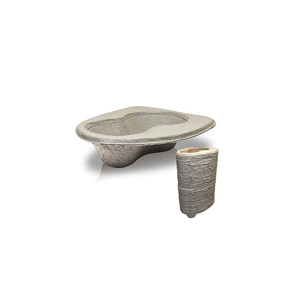 Re-Gen 100 Pack (Full Case) | - Pulp Disposable Bed Pan Liner 2000Ml | Made From Recycled Materials | Ideal For Urine And Body Fluid Waste