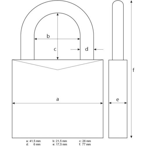 Abus ABUS AB145/40 Plata Padlock, Silver, 40 2