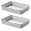 Curver 2 x Grey A4 Paper Tray Curver Basket Plastic Rattan Desk Organiser 1