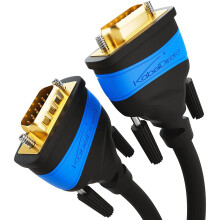 KabelDirekt – 3m – VGA cable (15 pin, Full HD/1080p, 3D ready, VGA male to VGA male connectors, connects PCs to monitors/CRT displays/TVs,
