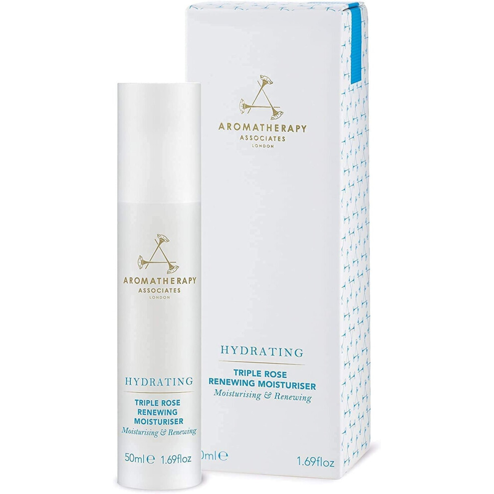 Aromatherapy Associates Hydrating Triple Rose Renewing Moisturizer, 50ml. A luxurious moisturiser combining the essential oils from three unique roses